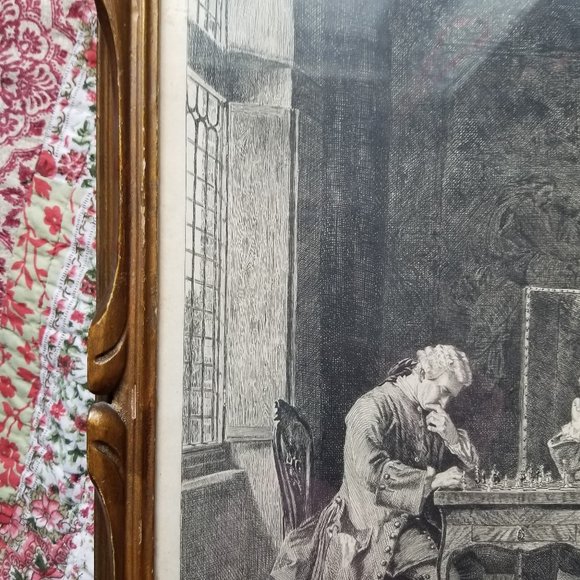 1915 SIGNED Luke Taylor Needs glass repair Realism Art Paris - Picture 12 of 16